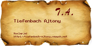 Tiefenbach Ajtony névjegykártya